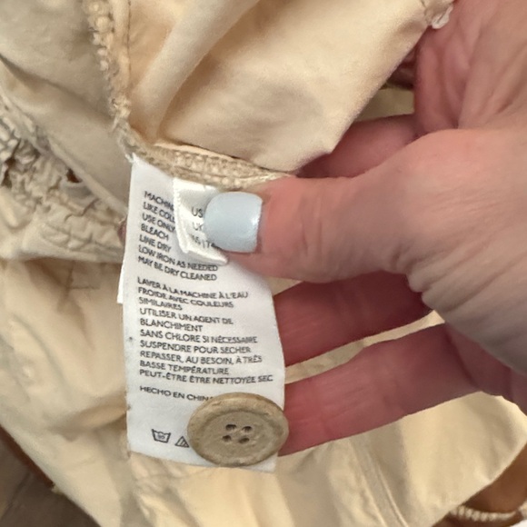 Pilcro Beige Elastic Waist Cargo Pants - Picture 3 of 5